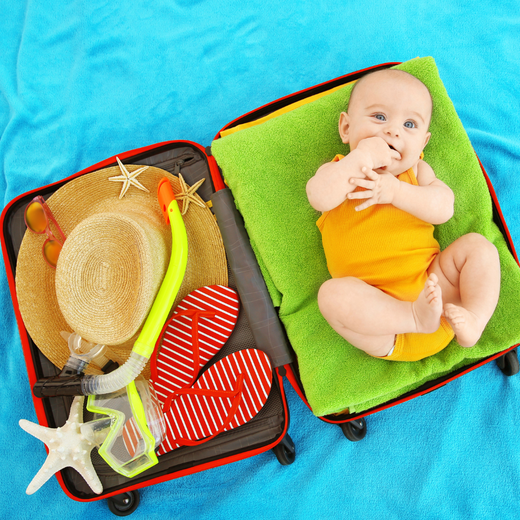 Urlaub. Urlaub mit Baby, Checkliste, Packliste, Fliegen, Auto fahren, Kleinkind, Schwangerschaft, Baby, Mama-Sein, Elternschaft