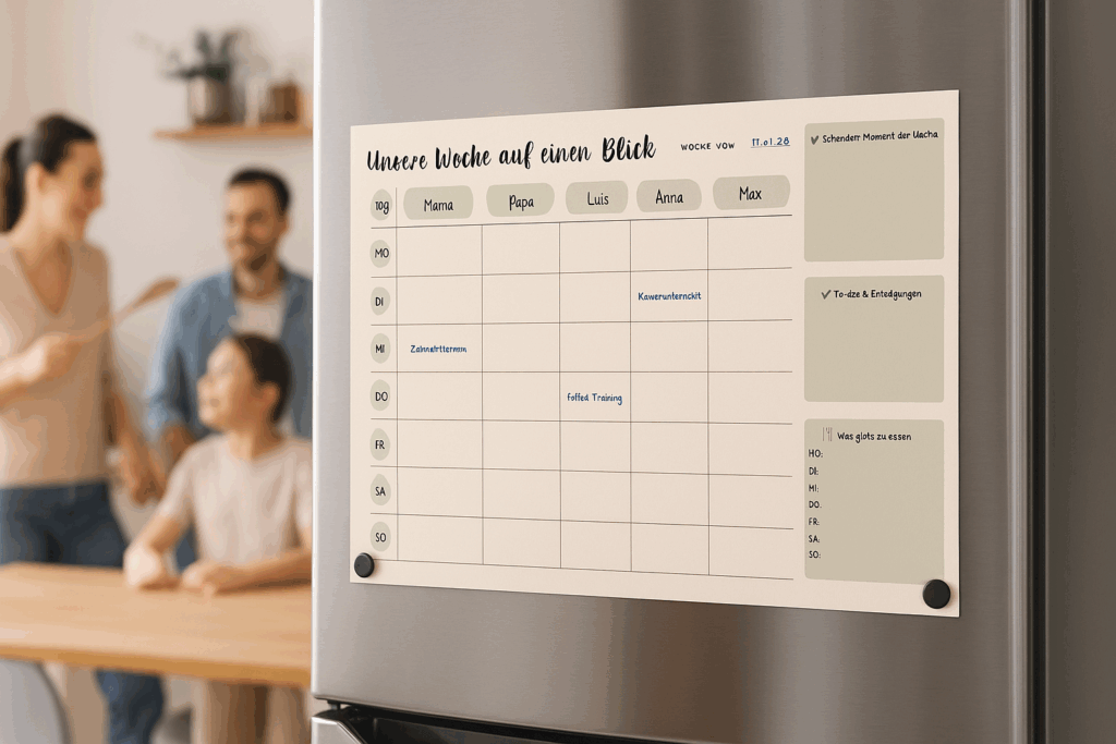 Wochenplaner Familie, Familienplaner, Familienorganisation, Familienalltag, Wochenplan, Vorlage, zum Ausdrucken, digital, Canva, Essen planen, Putzplan, Haushaltsplan, Meal Prep, Wochenübersicht, To-do-Liste, Familienstruktur, Familienroutine, DIY Planer, Familienplaner Vorlage, Familientermine organisieren, Familienleben planen, Wandplaner, Küche, Alltag organisieren